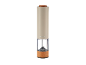 Macina sale o pepe elettrico beige con dettagli in legno.