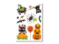 Adesivi di Halloween LIVARNO con zucche, ragni e pipistrelli.