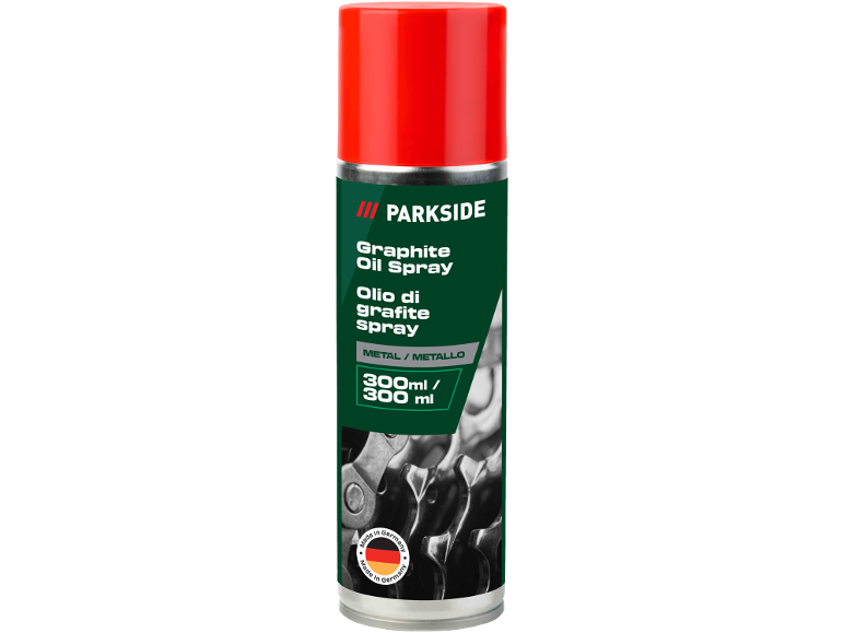 Spray olio di grafite per metallo, 300 ml, prodotto in Germania.