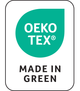 Sigillo di certificazione OEKO-TEX MADE IN GREEN.