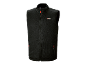 Gilet in pile nero da uomo con cerniera e dettagli arancioni