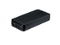 Power bank nero con due porte USB verdi e la scritta 'TRONIC'.