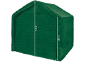 Telo tenda verde con misure di 180 cm di altezza massima e 130 cm di altezza laterale.