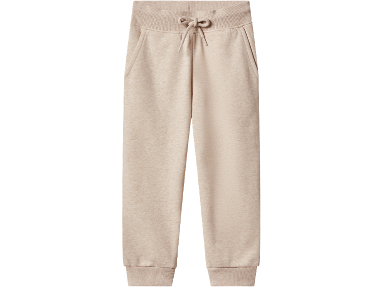 Pantaloni della tuta beige con coulisse in vita e polsini elasticizzati.