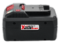 Batteria per utensili elettrici con indicatore di carica e logo X20V Team.