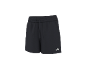 Pantaloncini sportivi neri con coulisse in vita e logo bianco.
