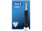 Spazzolino elettrico nero con base di ricarica, con testo 'CLEAN' e '#1 USED BY DENTISTS'.