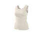 Canotta a costine da donna color beige chiaro