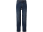 Jeans da uomo blu scuro a gamba dritta con cinque tasche.