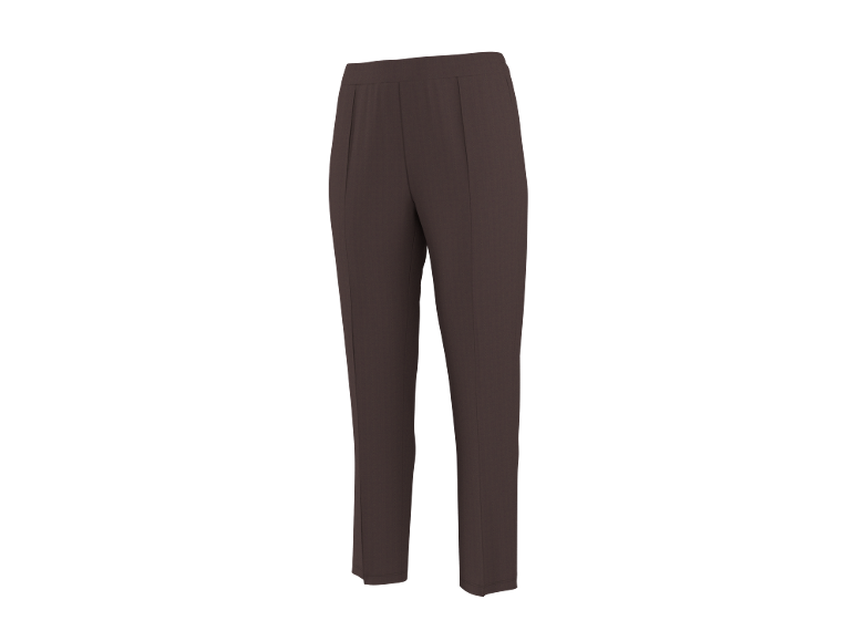 Pantaloni da donna marroni con pieghe
