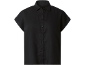 Camicia nera a maniche corte con bottoni