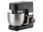 Robot da cucina nero con ciotola in acciaio inossidabile, display digitale e funzione Turbo.