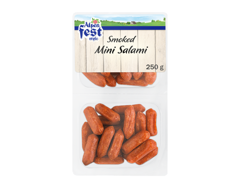 Confezione di mini salami affumicati, 250 g.