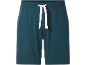 Pantaloncini sportivi da uomo turchesi con coulisse bianca in vita.