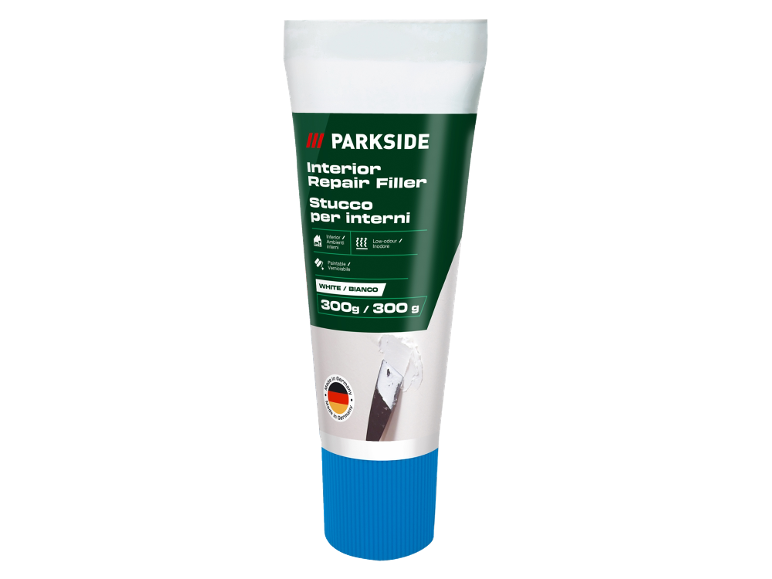 Stucco per interni bianco da 300g in tubetto, per ambienti interni e verniciabile.