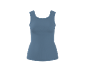 Canotta a costine blu da donna