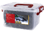Contenitore trasparente con 580 luci a stringa LED a luce bianca fredda.