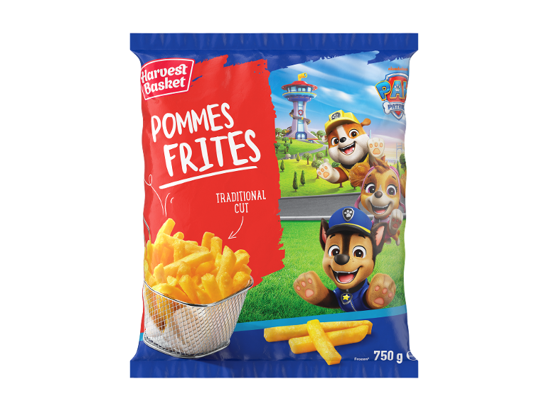 Patatine fritte surgelate, taglio tradizionale, 750 g, con tema per bambini