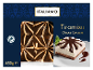 Dessert Tiramisù al Cioccolato con una spirale decorativa di cioccolato, 450g.