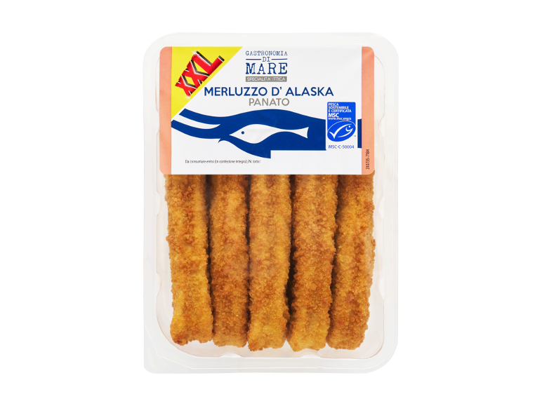 Gastronomia di Mare Merluzzo d'Alaska panato XXL