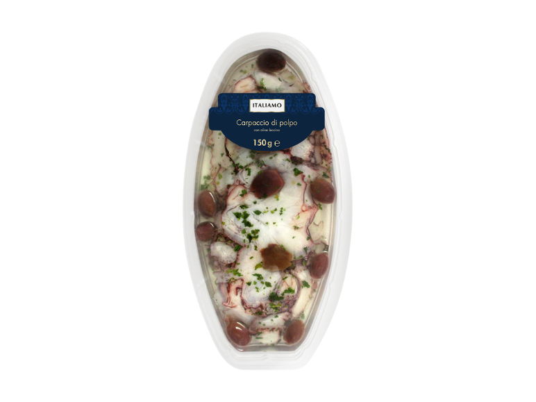 Carpaccio di polpo ITALIAMO con olive leccino, 150 g