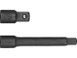 Adattatore per chiave a bussola nero e prolunga con scritta 'CHROME VANADIUM'.