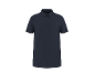 Polo blu navy a maniche corte con bottoni marroni