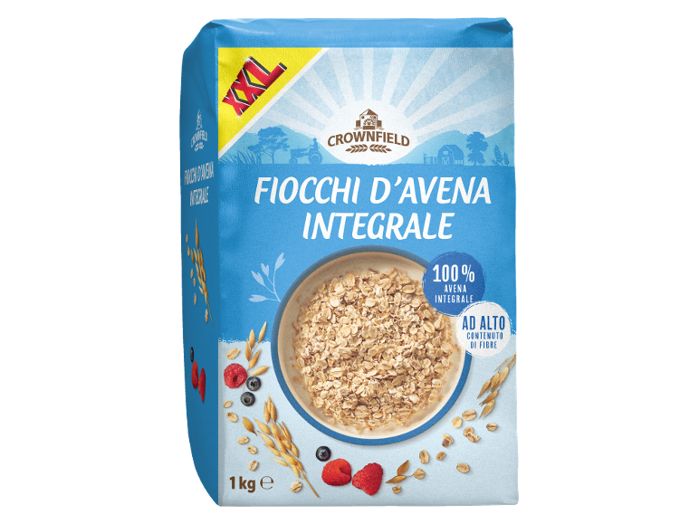 Fiocchi d'avena integrale XXL Crownfield in offerta da Lidl