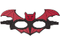 Maschera da pipistrello in feltro nero e rosso per Halloween