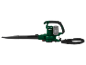 Soffiatore per foglie a batteria con tracolla.