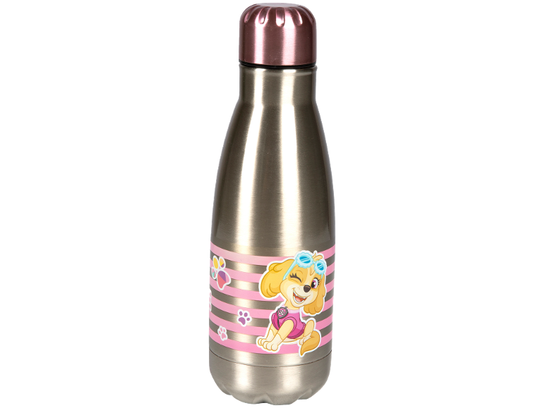 Borraccia in metallo con design Paw Patrol e strisce rosa