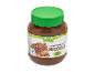 Crema vegana alla nocciola in un vasetto con tappo verde, etichettata 'Plant-Based'.