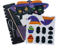Kit creativo con gatti neri, cappelli e cupcake per Halloween.