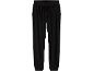 Pantaloni da jogging neri in velluto con elastico in vita e polsini alle caviglie