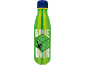 Bottiglia d'acqua verde con tappo blu, con un design a cubo pixelato e la scritta 'GAME OVER'.