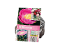 Confezione di semi di peonia con immagine di un fiore rosa e istruzioni per la semina.