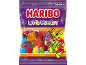 Busta di caramelle gommose Haribo Little Monsters con mostri colorati e l'orso Haribo.