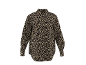 Camicia a maniche lunghe con stampa leopardata.