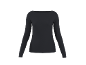 Maglia a maniche lunghe da donna nera con scollo a barca.
