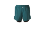 Pantaloncini da corsa verde acqua con elastico in vita e piccolo logo riflettente.