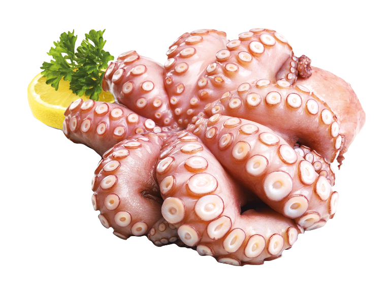 Polpo con limone e prezzemolo.