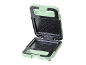 Piastra per sandwich aperta color menta con rivestimento antiaderente.