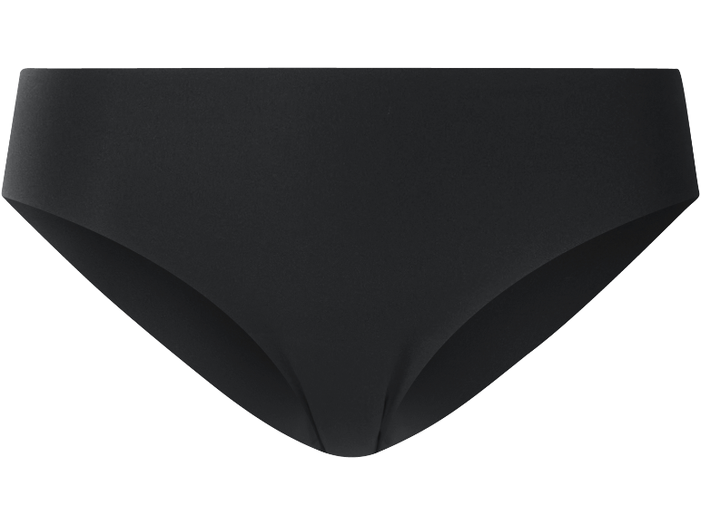 Slip bikini nero a vita alta.
