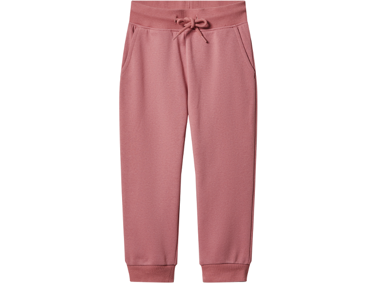 Pantaloni della tuta da donna rosa con elastico in vita e coulisse.