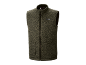 Gilet in pile verde da uomo con cerniera e tasche