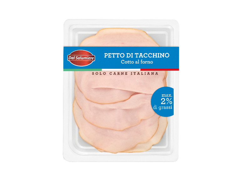 Petto di tacchino cotto al forno a fette Dal Salumiere.