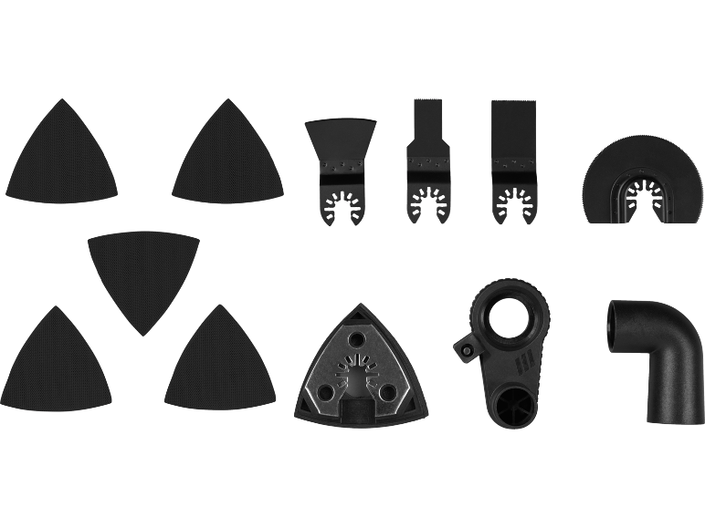 Set di platorelli e lame per utensile multifunzione.