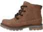 Stivale marrone con lacci scuri e suola robusta.