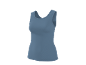 Top a costine blu da donna.