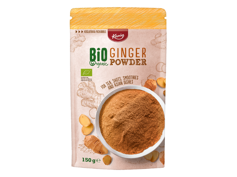Zenzero biologico in polvere per tè, shot, frullati e piatti asiatici, 150g.